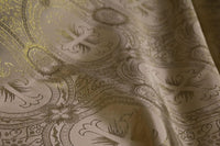 Religious Brocade Fabric with Oval and Cross | Church Fabrics and Linen
