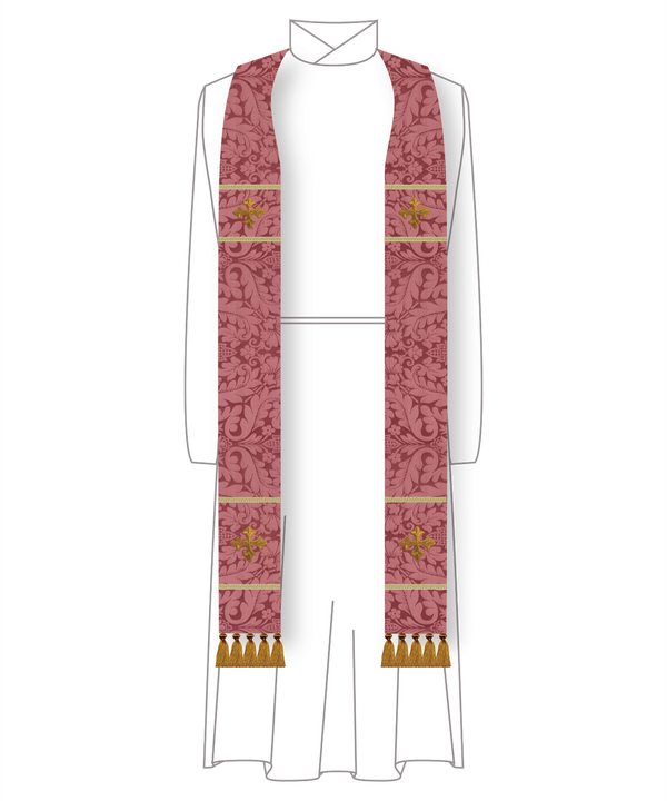 Coventry Rose Gaudete and Laetare Rose Pastor Priest Stole Vestment