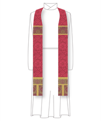 English Rose Gaudete Laetare Pastor Priest Stole |Rose Clergy Stole