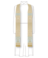 Silk Damask Priest Stoles | Seasonal Colors Clergy Stoles Ivory