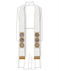 Stole Style #1 White | Evangelist Collection Clergy