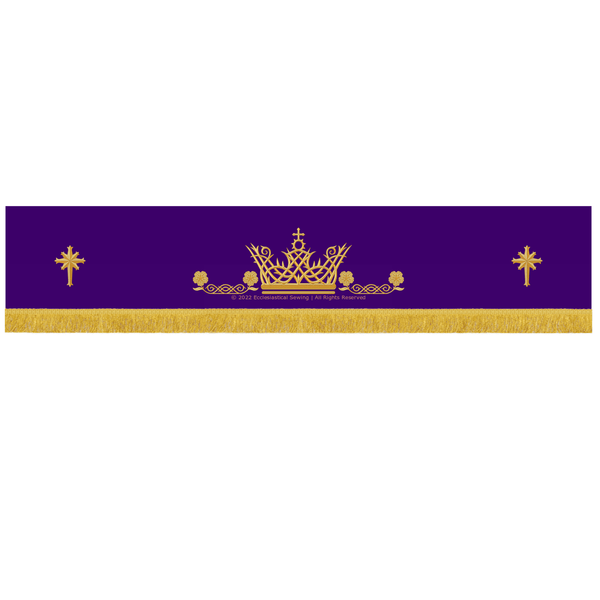 Advent Lattice Crown Border Star Superfrontal | Violet Altar Hanging