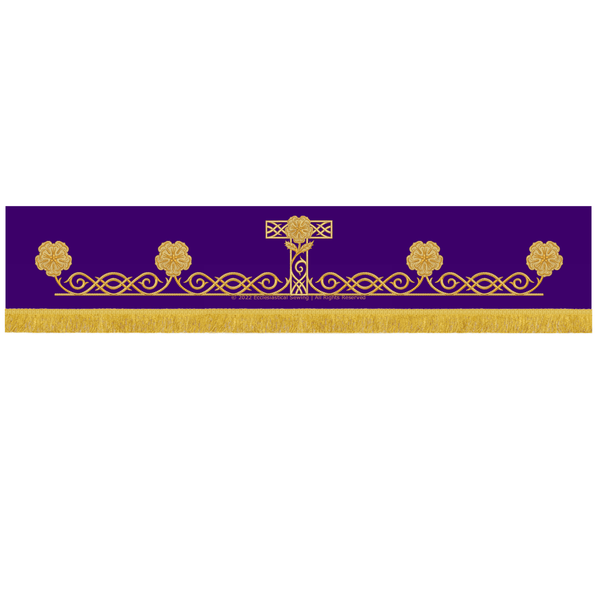 Advent Tau Cross Lattice Border Superfrontal | Altar Hanging