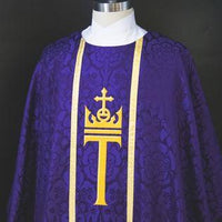 Advent Violet Tau Pastor Priest Chasuble | Violet Advent Priest Chasuble - Ecclesiastical Sewing
