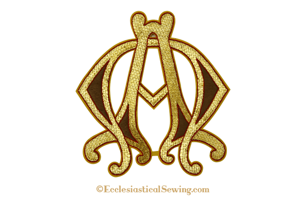Alpha Omega Goldwork Embroidered Emblem
