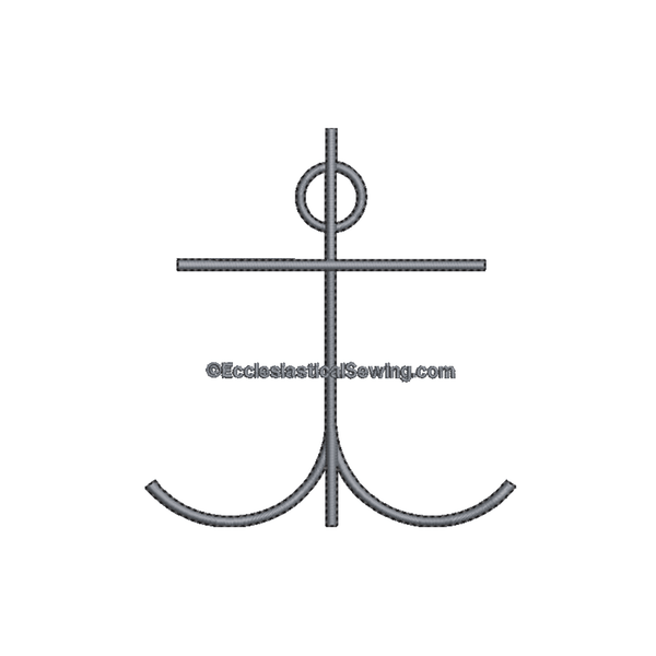 Cross and Anchor Religious Design | Digital Embroidery Design Ecclesiastical Sewing