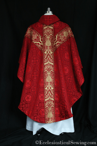 Chasuble and Clergy Stole Sets | Gothic Chasuble In Liturgical Brocade 