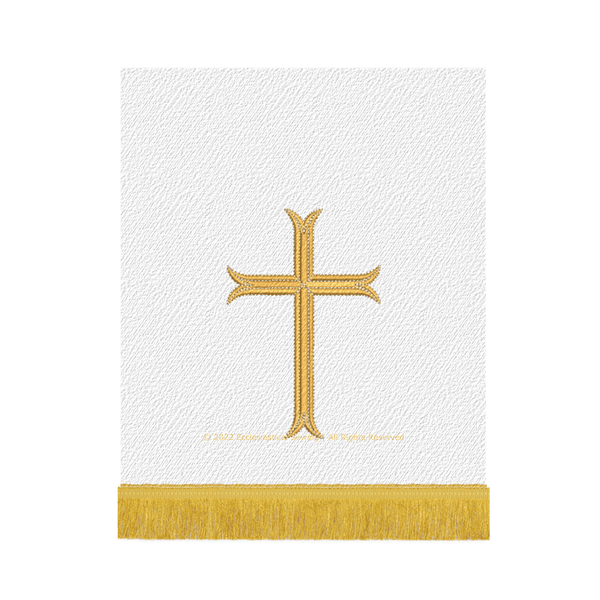 Dayspring Moline Cross White Pulpit Fall | White Altar Hangings - Ecclesiastical Sewing