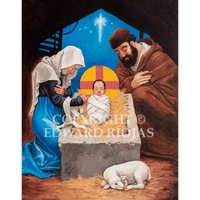 DEAR CHRISTIANS NATIVITY VERTICAL |Edward Riojas Christian Art