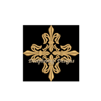 Fleur De Lis Cross Digital Embroidery Design | Religious Embroidery - Ecclesiastical Sewing