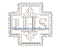 IHS Altar Linen Machine Embroidery Design | Digital Machine Embroidery Design Ecclesiastical Sewing
