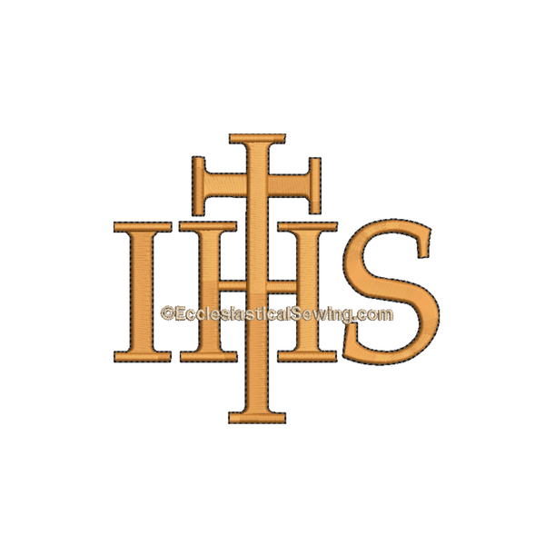 IHS Plaim Religious Machine Embroidery |Digital Embroidery Design - Ecclesiastical Sewing