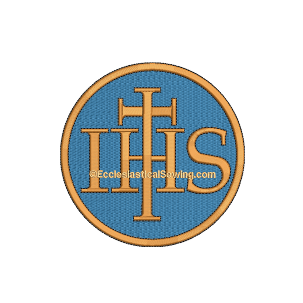 IHS Rondel Religious Church Digital Machine Embroidery | CHurch Embroidery IHS Design Ecclesiastical Sewing