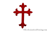 Cross Appliques w/ Iron On Backing & Latin Cross Red