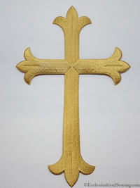 Latin Crosses Gold Metallic and Rayon | Iron Religions Cross Appliques Ecclesiastical Sewing