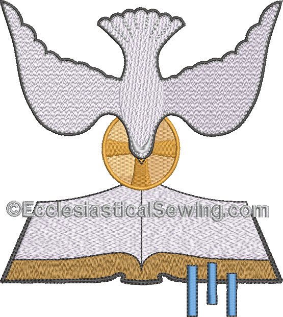 Pentecost Dove Digital Machine Embroidery Design | Religious Digital Embroidery Design Pentecost Ecclesiastical Sewing 