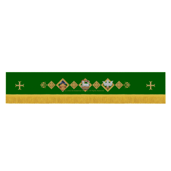 Sanctified Altar Superfrontal Green Trinity | Green Trinity Altar Hangings Superfrontal Ecclesiastical Sewing