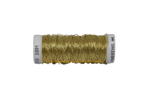 Smooth Passing Thread with Silk Core Fine #4 | Goldwork Hand Embroidery Threads - Ecclesiastical Sewing