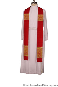 Clergy Stoles Style #1 in the St. Gregory the Great Collection | Priest Stoles - Red