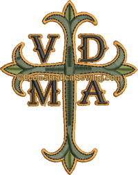 VDMA Latin Cross--Religious Machine Embroidery File - Ecclesiastical Sewing