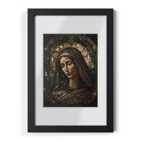 Divine Inspiration | Stained Glass Mother Mary Framed Print | ecclesiastical-sewing
