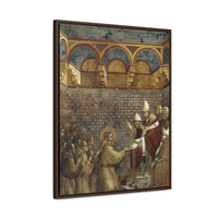 Confirmation of the Rule - Giotto di Bondone c 1297-1299 Canvas Print