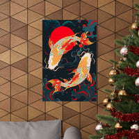 Japanese Koi Fish Poster - Tranquil Art for Bedroom/Game Room Decor | Ecclesiastical Sewing