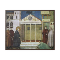 St Francis Honoured by a Simple-Man Giotto di Bondone Canvas Print