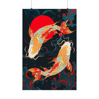 Japanese Koi Fish Poster - Tranquil Art for Bedroom/Game Room Decor | Ecclesiastical Sewing