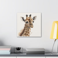 Watercolor Baby Giraffe Print Nursery Wall Art for Baby Showers