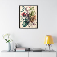 Green Sanctuary: Botanical Watercolor Print on Canvas - Minimalist Home Decor by Ecclesiastical Sewing