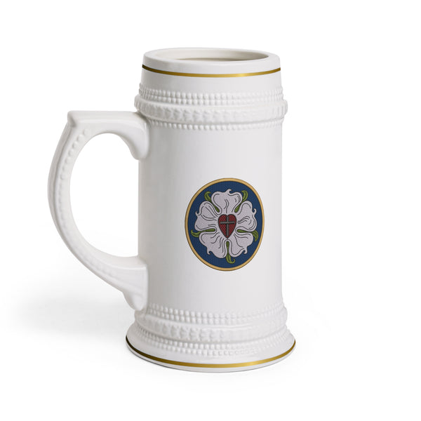 Vintage-inspired Luther Rose Beer Stein Mug| perfect Lutheran gift for your Pastor| Ecclesiastical Sewing