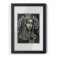 Heavenly Beauty: Mary Stained Glass Framed Picture | Ecclesiastical Sewing