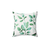 Botanical Decor Leaf Print Design Accent Throw Pillow for Living Rooms