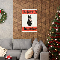 The Black Cat, December Poster (1890) - Original Vintage Poster Print | ecclesiastical-sewing