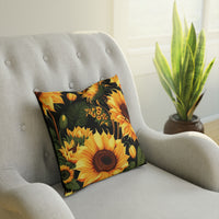 Sunflower Square Cushion: Brighten Your Space | ecclesiastical-sewing