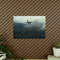 Modern Poster USA Military Wall Art For Dad C17 Dropping Paratroopers