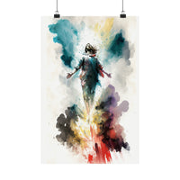 Jesus Ascending Water Color Style Poster Home Decor Christian Gift
