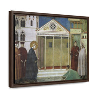 St Francis Honoured by a Simple-Man Giotto di Bondone Canvas Print