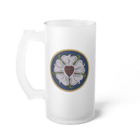Mighty Fortress Is Our God Luther Rose Frosted Glass Beer Mug