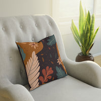 Bohemian Bliss | Premium Square Accent Pillow - Floral/Botanical Design| Ideal Gift