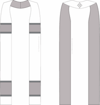 4 1/2" Wide Pastor Priest Stole Sewing Pattern | Pastor Stole Sewing Pattern Plain Hem Ecclesiastical Sewing
