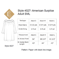American Round Yoke Surplice | Church Vestment Sewing Pattern