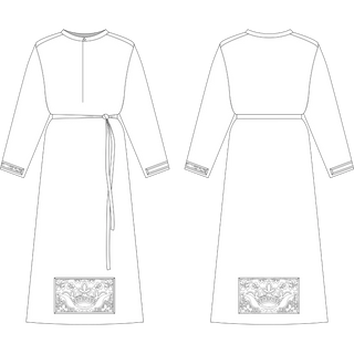 Traditional Linen Alb without Gathers | Church Vestment Sewing Pattern