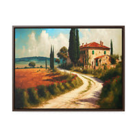 Home Décor Wall Art Tuscan Themed Framed Canvas Print Kitchen Art Perfect Gift For Mom - June In The Tuscan Country Side | Ecclesiastical Sewing