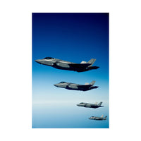 Poster For Game Room "F-35 Lightning II Formation Flight" | ecclesiastical-sewing