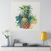 Elegant Pineapple Watercolor Canvas Print | Perfect for Any Occasion | ecclesiastical-sewing