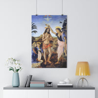 Leonardo da Vinci's Baptism of Christ| Classic Christian Home Art | ecclesiastical-sewing