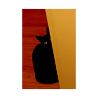 Peekaboo Black Cat with Yellow Eyes| ecclesiastical-sewing