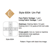 Urn Pall Sewing Pattern for Cremains Funeral Urn Pall Church Vestments